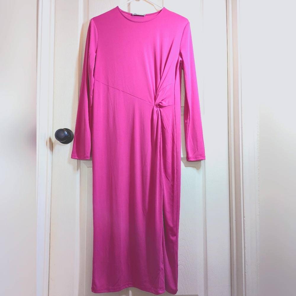 ZARA - MIDI DRESS WITH FRONT TIE